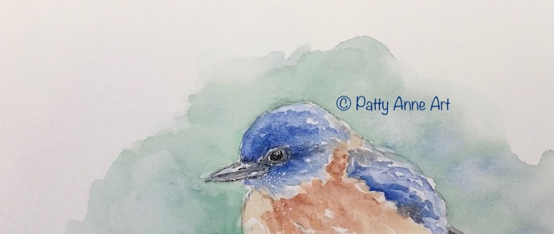 Bluebird watercolor