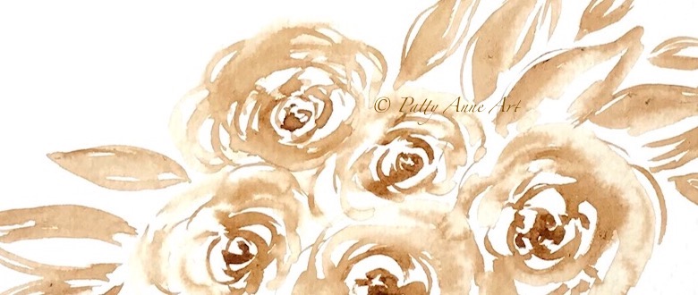 Coffee Roses painting