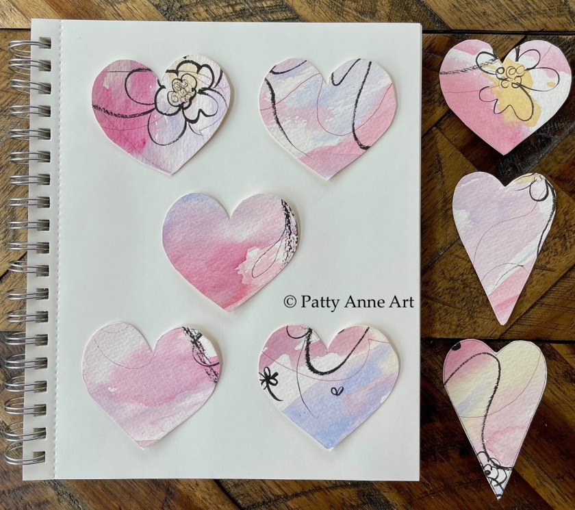 watercolor heart options